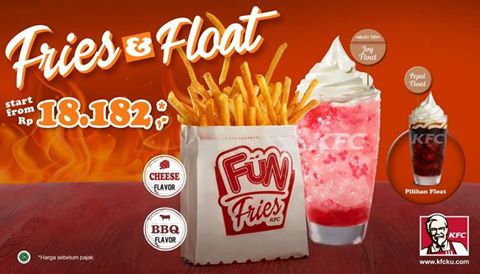 KFC Promo Hemat Fries & Float Hemat Hanya Rp. 18.182,-