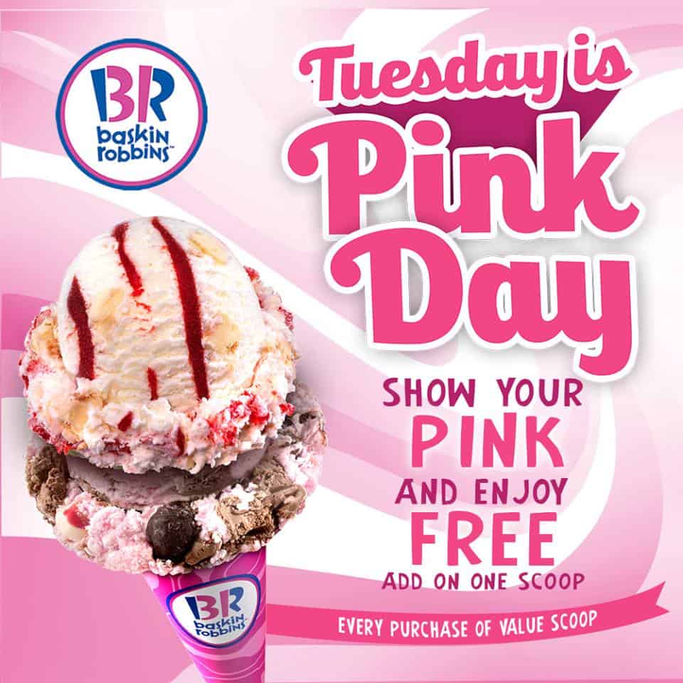 Baskin Robbins Promo Tuesday is Pink Day