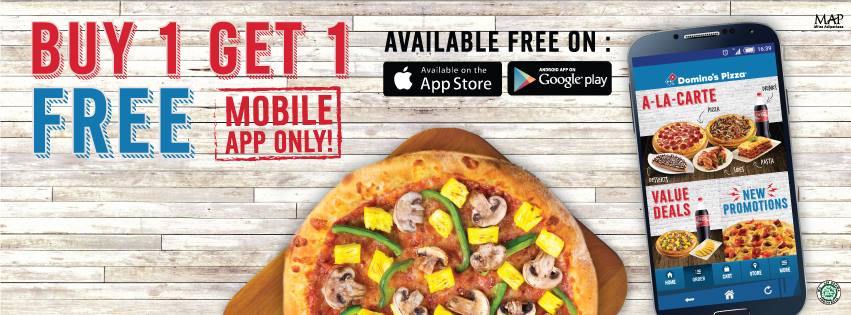 Dominos Pizza Mobile App Promo Buy 1 Get 1