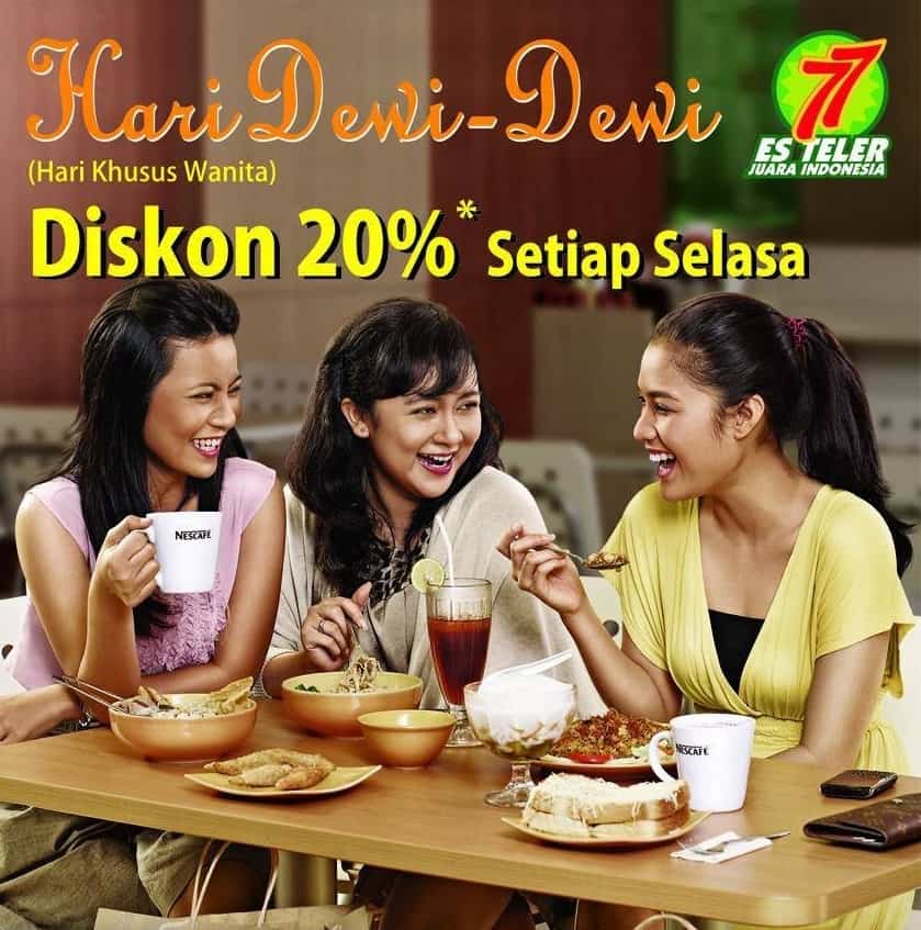 Es Teler 77 Promo Hari Dewi-Dewi Diskon 20% Setiap Selasa