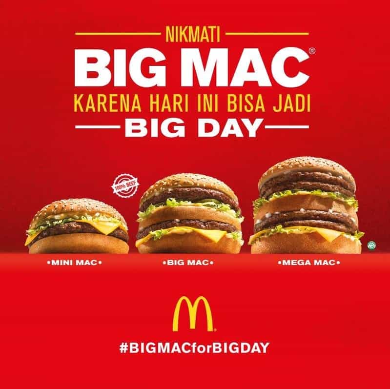 McDonalds Promo Big Mac Hanya Rp. 55.455,-