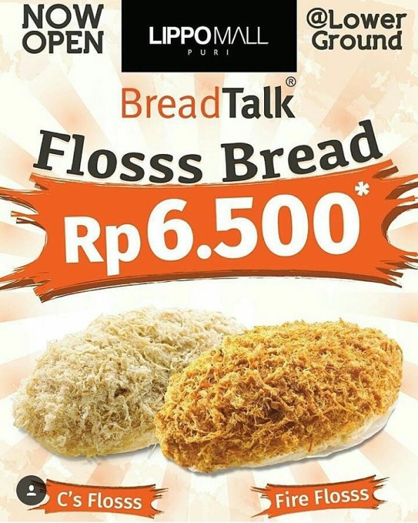 Breadtalk Promo Flosss Bread Hanya Rp. 6.500,-