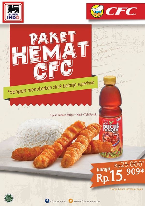 CFC Indonesia - Superindo Promo Paket Menu Hemat CFC Hanya Rp. 15.909,-