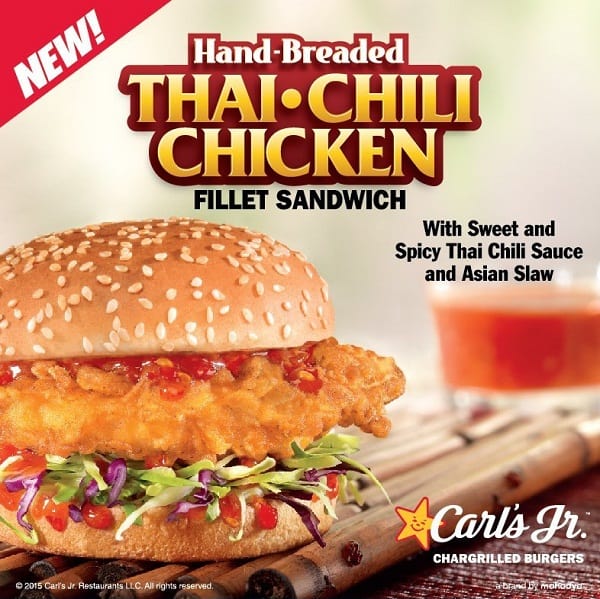 Carl’s Jr Promo Menu Baru Thai Chili Chicken Fillet Sandwich