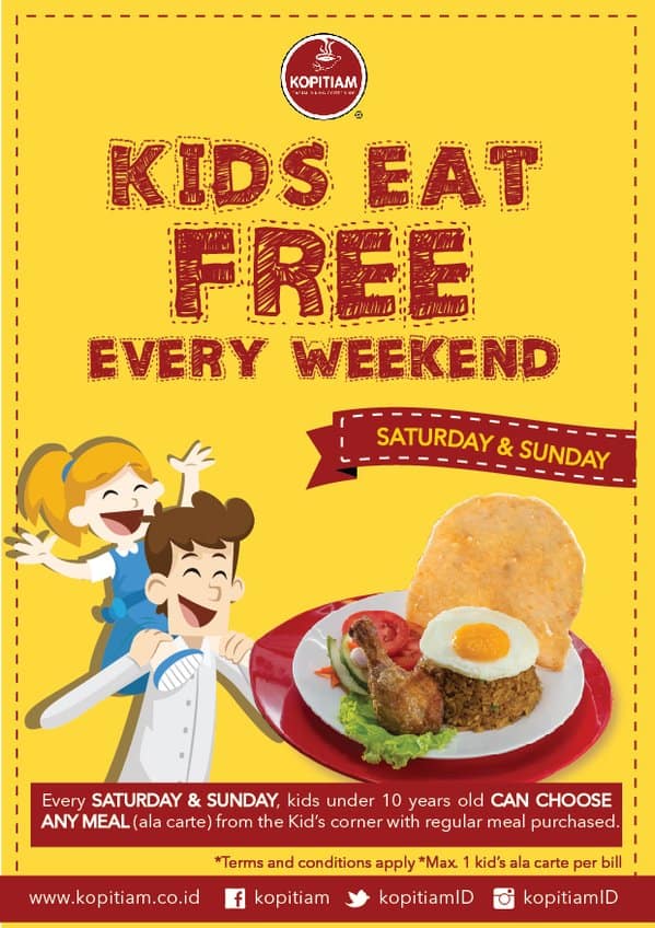 Kopitiam Promo Kids Eat Free Every Weekend