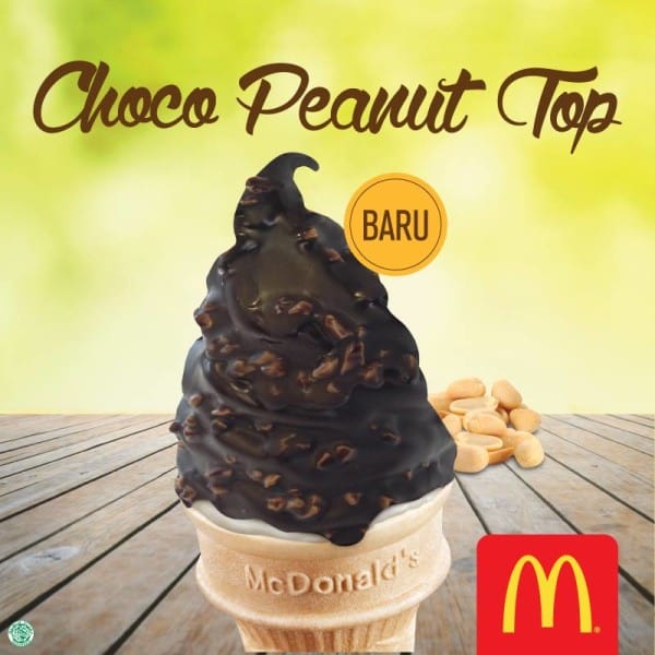 McDonald's Promo Menu Ice Cream Baru Choco Peanut Top