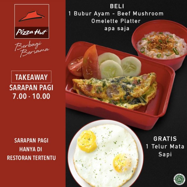 Pizza Hut Promo Sarapan Pagi Gratis Telur Mata Sapi