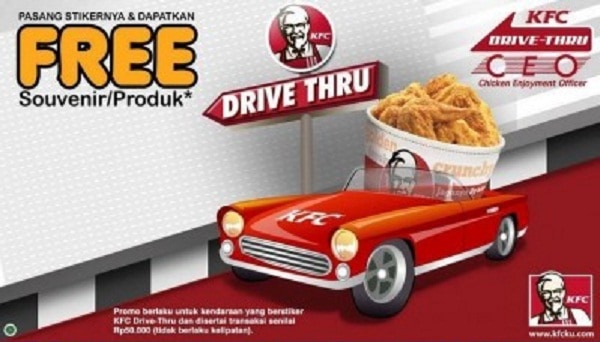 KFC Promo Drive Thru Gratis Pudding atau Joy Float