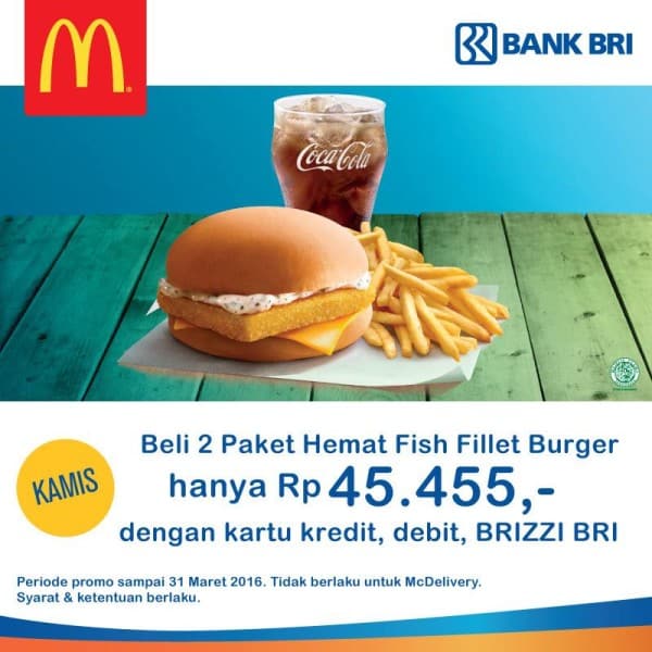 McDonald’s Promo Paket Hemat Fish Fillet Burger Hanya Rp. 45.455,-