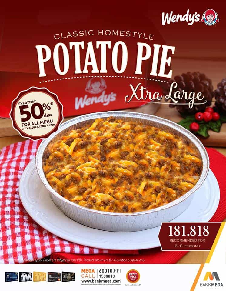 Wendy's Promo Potato Pie Xtra Large