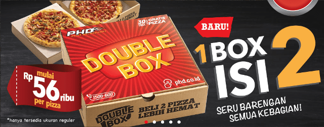 PHD Pizza Hut Promo Double Box Harga Mulai Rp. 56.000,-/Pizza