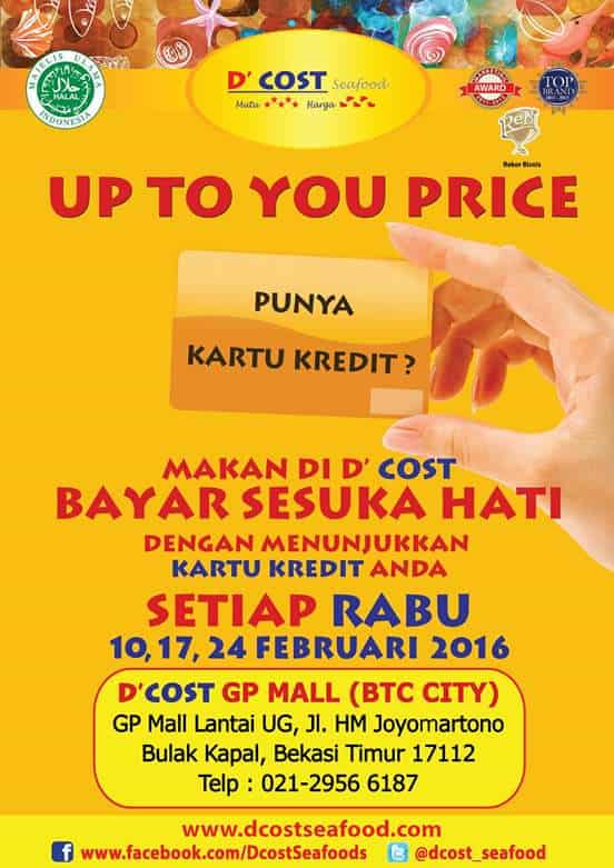 D'Cost Seafood Promo Up To You Price di GP Mall