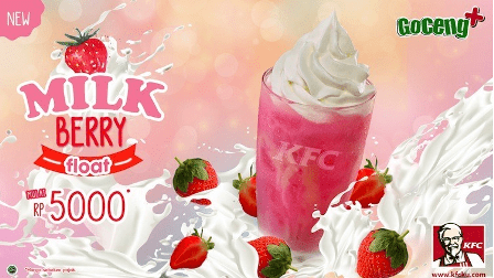 KFC Promo Milk Berry Float Hanya Rp. 5.000,-