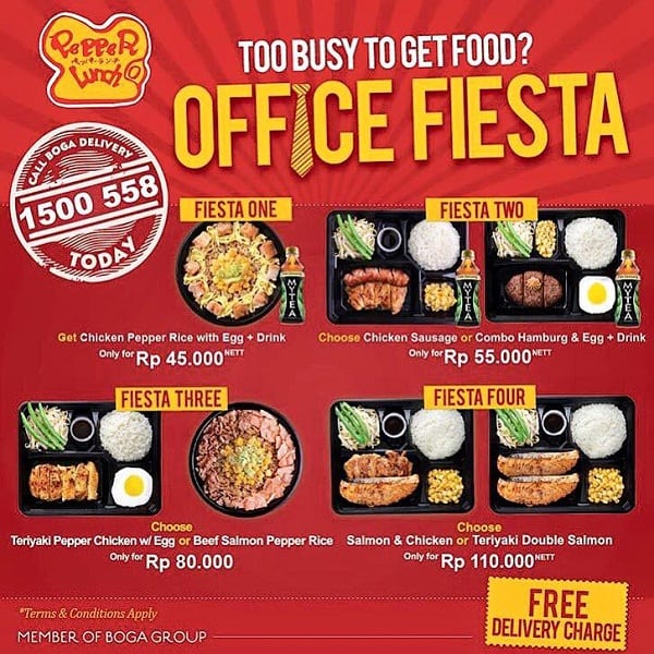 Pepper Lunch Promo Office Fiesta Harga Mulai Rp. 45.000,-