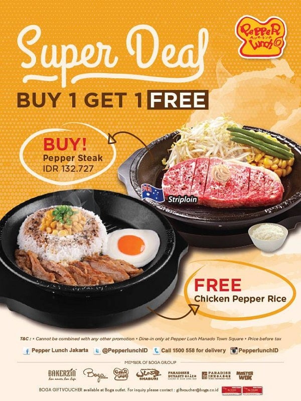 katalogkuliner Pepper Lunch Promo Super Deal Buy 1 Get 1 Free