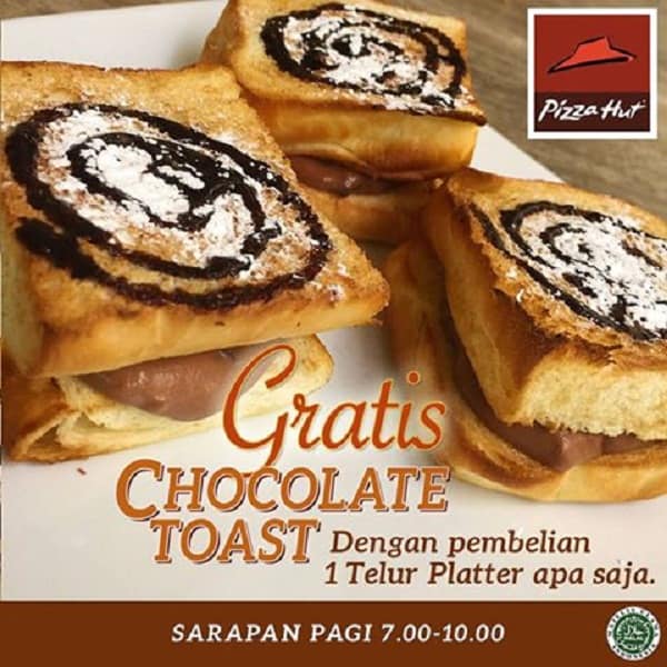 katalogkuliner Pizza Hut Promo Spesial Sarapan Hemat Gratis Chocolate Toast