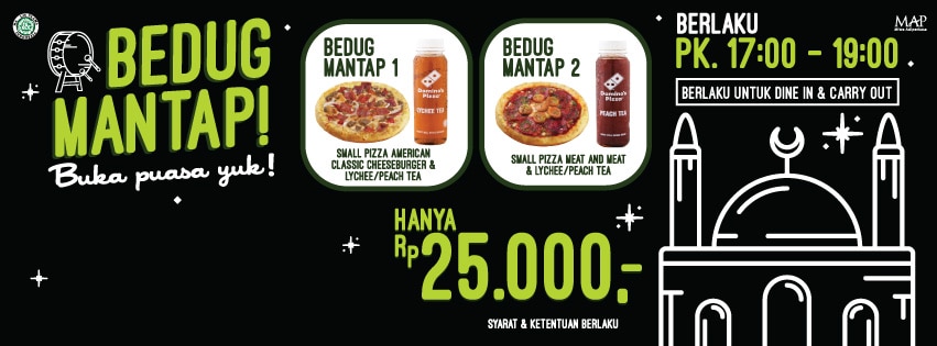 katalogkuliner Domino's Pizza Promo Bedug Mantap Hanya Rp. 25.000,-