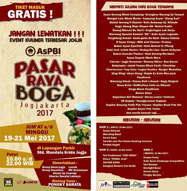 Pasar Raya Boga Jogjakarta 2017